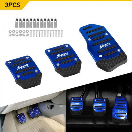 Blue Universal Non-Slip Automatic Gas Brake Foot Pedal Pad Cover Car Accessories