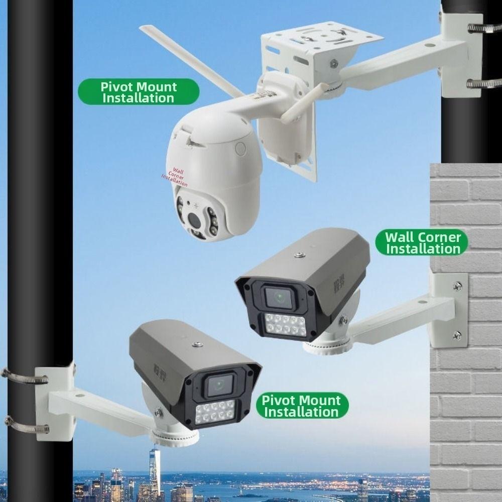 Wall Mount Security Camera Mount Adjustable Angle Pole Mount Bracket Camera Bracket Outdoor
