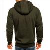 Men's 2023 Sports Fitness Jacquard Hoodie with Multi-Zipper Pockets