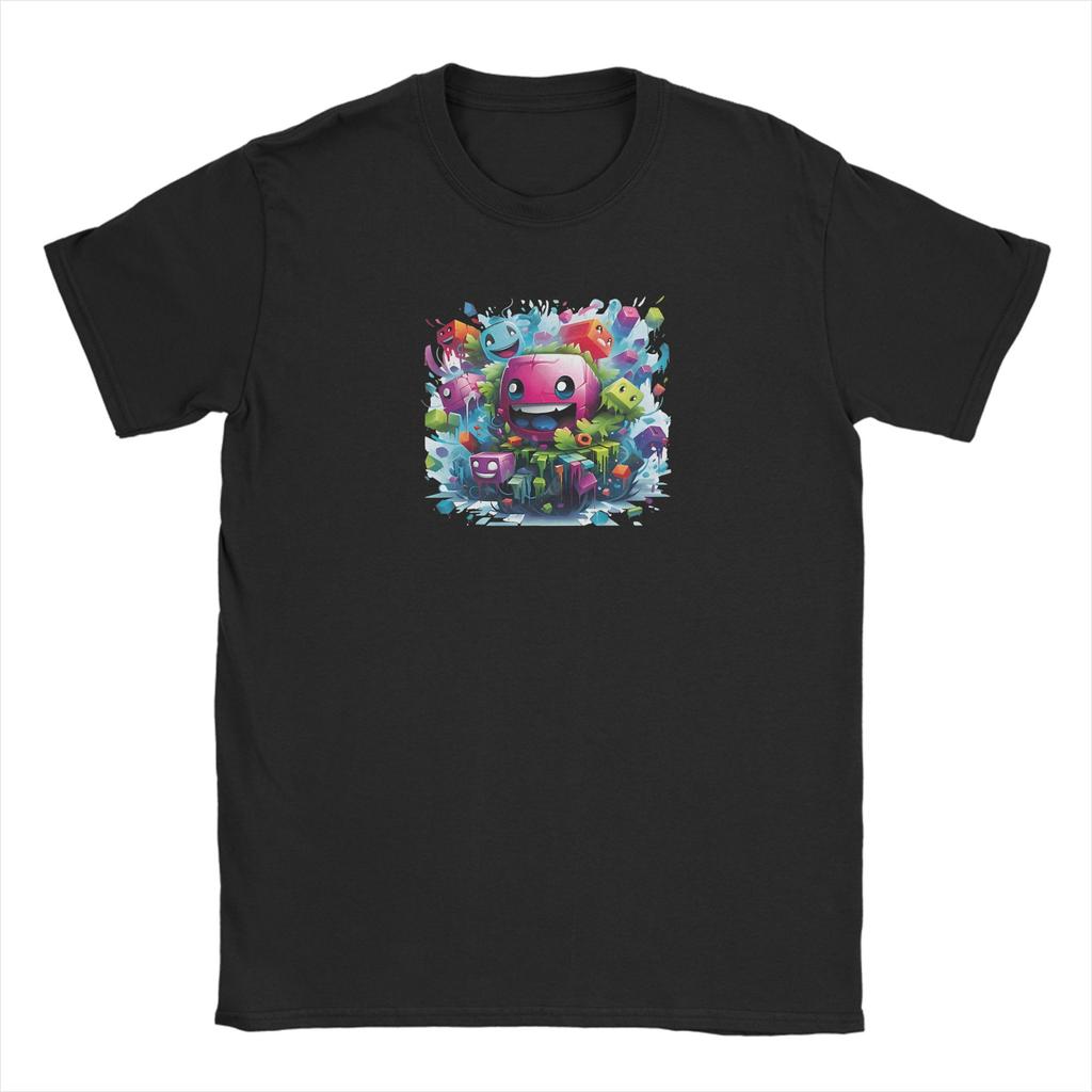 T-shirt Unisex Unisex Runner Geometry Dash Gioco Divertente 100% Cotone Magliette Manica Corta Geometric Dash T-shirt Girocollo Abbigliamento Estate
