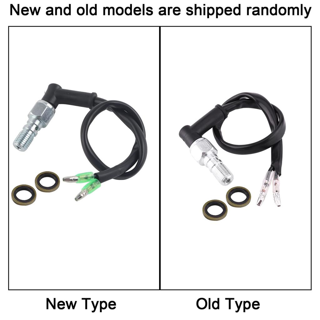 Qiilu Hydraulic Brake Switch Motorcycle Hydraulic Brake Switch Curved Head M10 1.25mm / 1mm with Washer (M10x1.25)