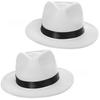 Classic Western Cowboy Hat With White Ribbon For Christmas Party Costumes And Gift Gifting