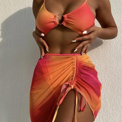 Avrupa ve Amerikan Toka Bikini Üç Parçalı Mayo kadın Seksi Plaj Mayo