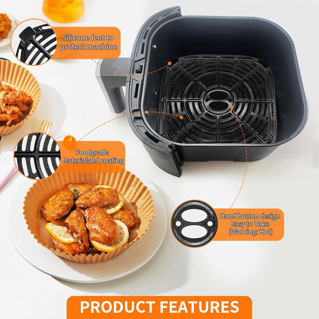 Air fryer Grill Pan for BLACK+DECKER Purify 6QT Air Fryer, 8.1’’×8.1’’ Air Fryer Replacement Parts Grill Plate Crisper Plate Accessories