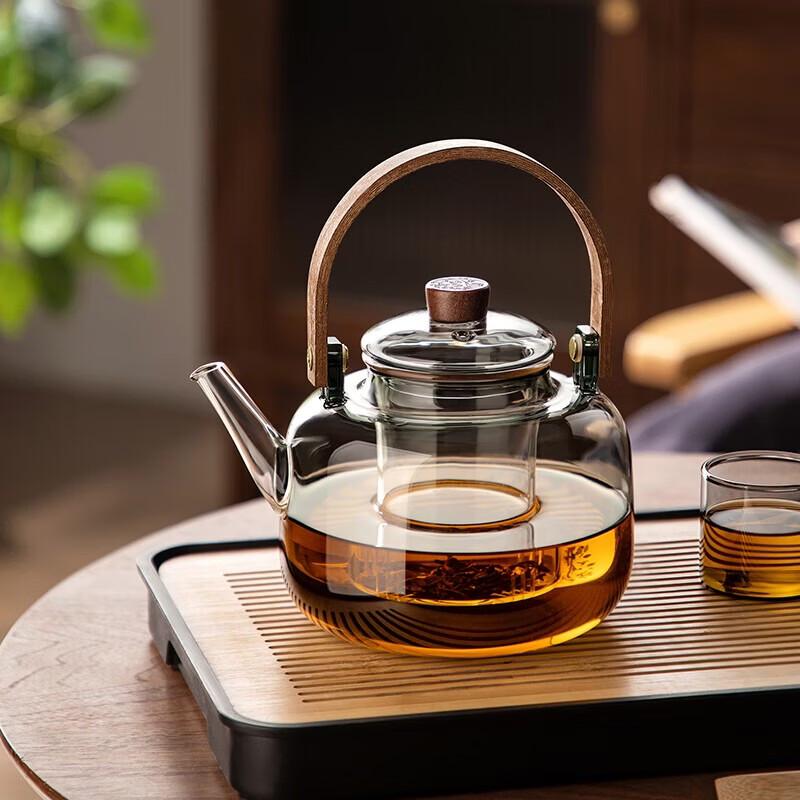 YIHUTEA Heat-Resistant Double-Liner Glass Beam Pot