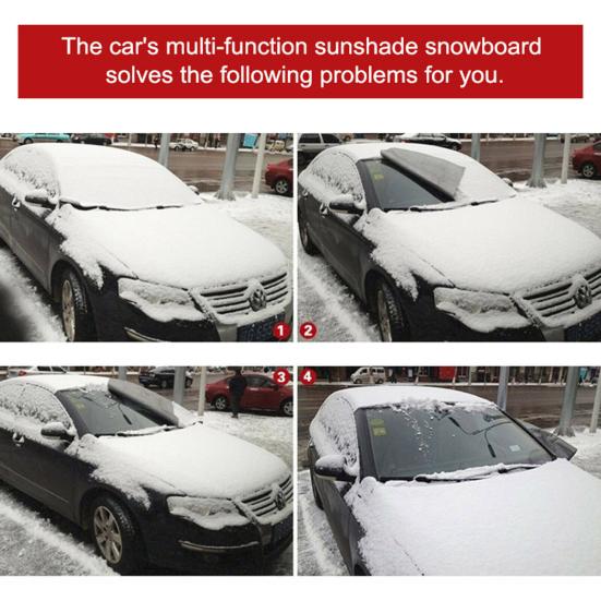 Universal Double Ears Snow Frost Car Windshield Sunshade Block Cover Protector