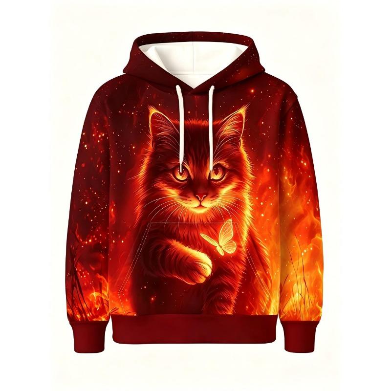 Long-sleeved Hooded Hoodie - Patterned Clothing - Suitable for Both Men and Women - Street Casual Loose-fitting Hoodie