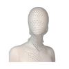 Fishnet Hat Rhinestones Design Hollow Hooded Hat Solid Color Breathable Elastic Fishnet Night Club Hat