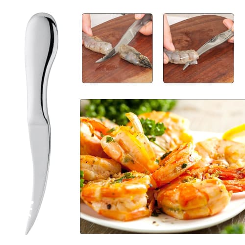 5-in-1 Stainless Steel Shrimp Peeler, Shrimp Peeler Set, Keeps Your Hands Clean, Multifunctional, Can Be Used for More Than Just Shrimp, and for Vario