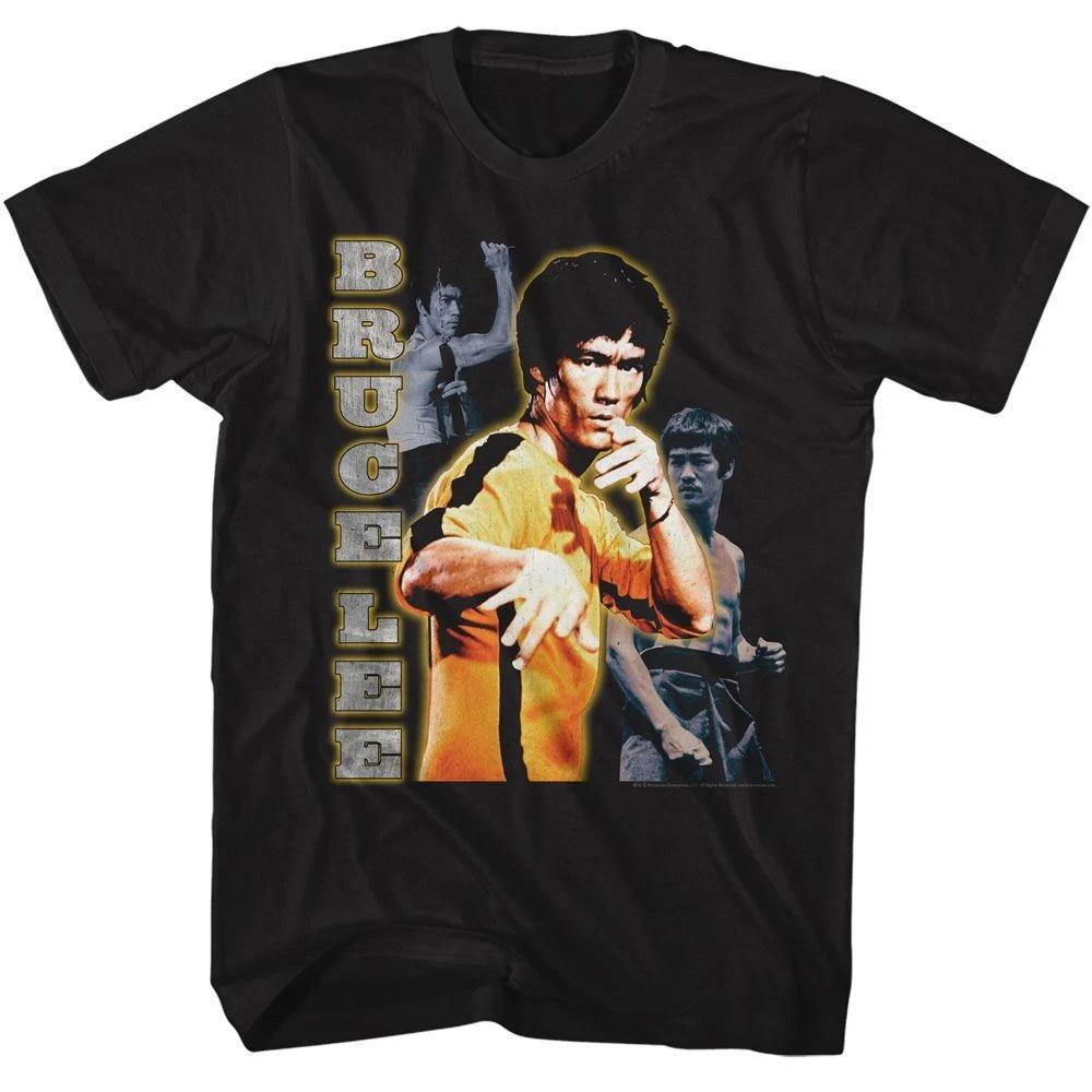 Bruce Lee - Multi Photo Vertical Text - American Classics - Solid Black  Sh 150