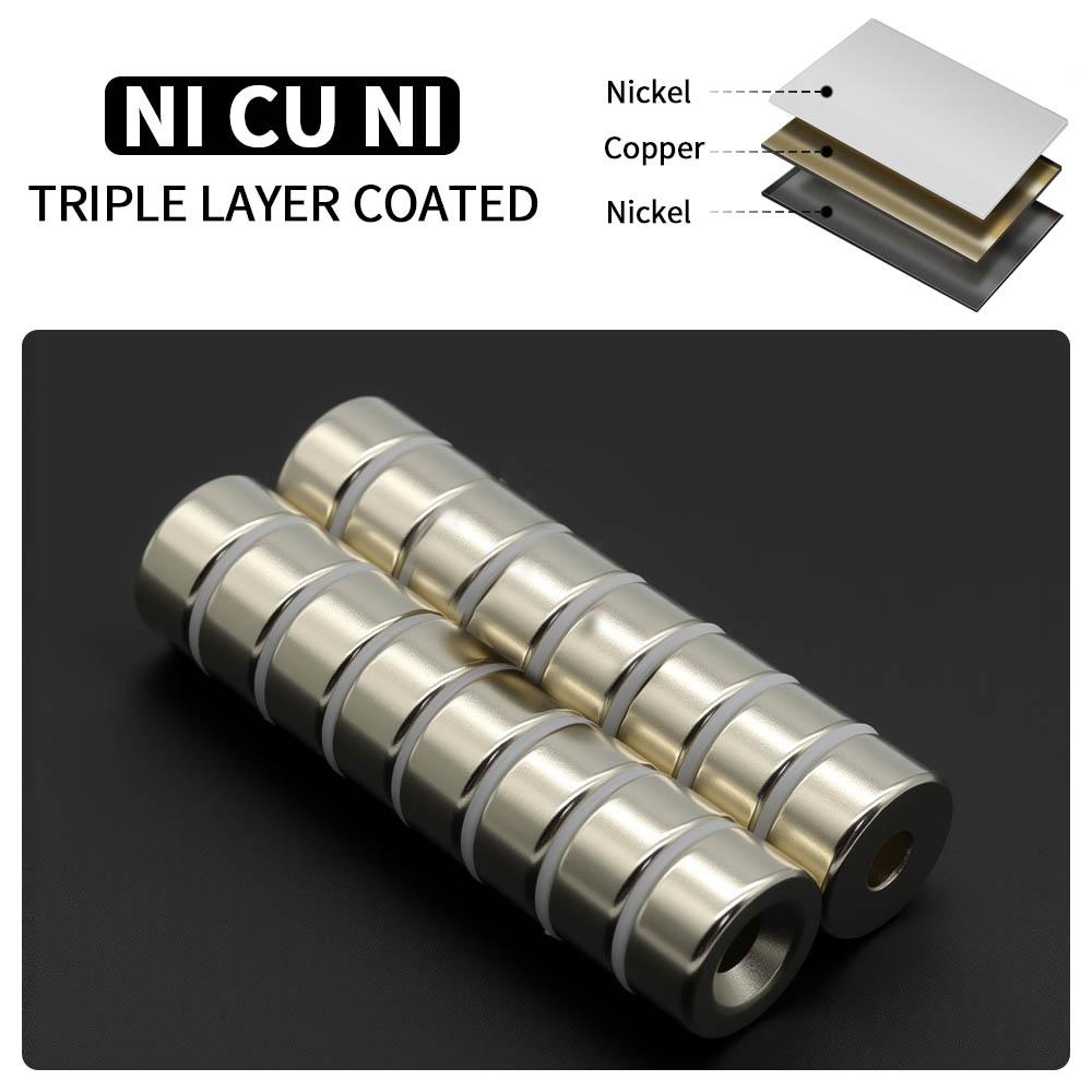20x10-6mm Powerful with holes Neodymium Magnet N35 NdfeB Permanent Magnetic imanes Round Super Strong Fridge Magnets DIY