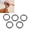 20 Pcs Black Round Carabiner Spring Snap Clips Round Keychain Buckle Carabiners Rings  Keychain Use