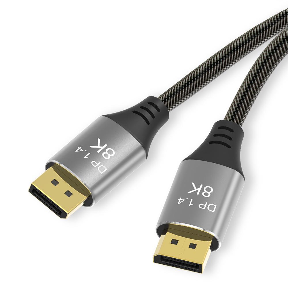 

8K 60Hz DisplayPort 1.4 Cable: Large DP, 4K 144Hz, High-Definition Video, Computer & Gaming Monitor Cable 1m чорний