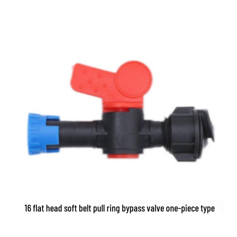 PE Pipe Valve Dripper, Greenhouse Drip Irrigation Connector with Switch Lock Nut and Bypass Male Thread Valve
