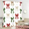 2D Flat Printing  JIT 2pcs   Curtains (Without Rod) Festive Ribbons Chic Curtains Fabric Curtains Thermal Insulation   and Room