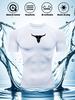 Mens Navy Blue Compression Short Sleeve T-Shirt White Bull Skull Graphic Quick Dry Breathable High Elasticity Gym Workout And MMA Athletic Top