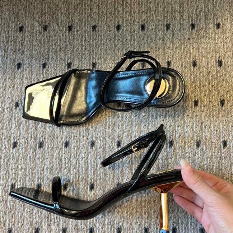 Fashion 2025 Summer New Thin High Heel Sandals for Women Cross-border European Fashion Versatile Thick Sole Waterproof Sandals for Women