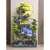 Large Feng Shui Rockery Water Fountain with Wheel for Living Room and Villa Décor