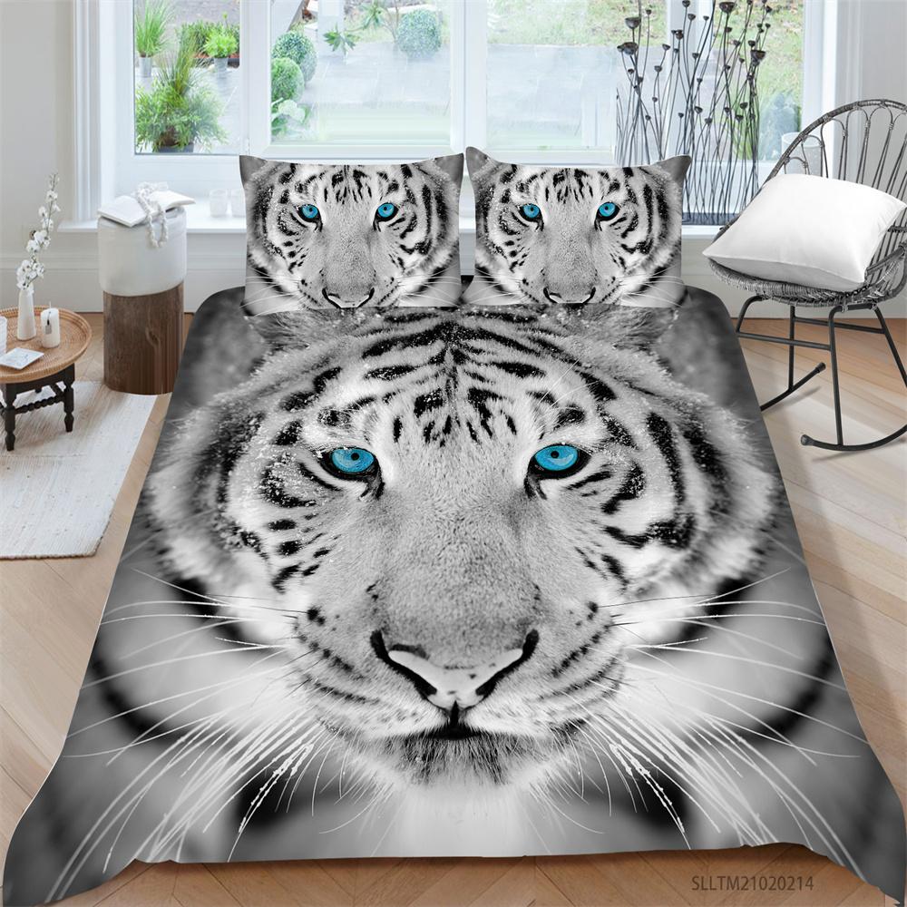 2023 New Style Bedding Sets 3D Lions Print Bedding Animals Style Home Bedroom Children Bedspreads Microfiber Quilt Cover