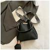 Premium bag women's bag 2025 popular new trendy fashion versatile bucket bag wide shoulder strap messenger bag