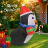 3.44FT LED Light Inflatable Xmas Penguin Gingerbread Man Gift Toy Yard Party Decor Home Supplies Ornaments Christmas Holiday
