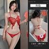 Sexy Female mesh perspective free pure desire lace-up set three-point uniform cute sexy underwear butterfly