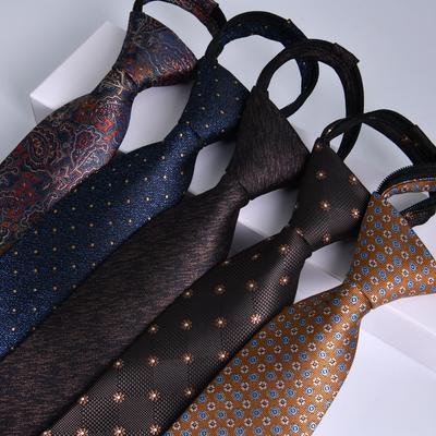 Krawatte für Herren, Business Executive, Bräutigam, Ehe, Reißverschluss, fauler Beruf, leicht zu ziehen, kostenlos, 8 cm