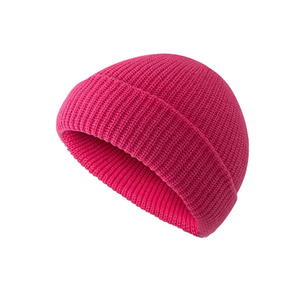 

Fashion Men Women Mini Fisherman Beanie Hat Winter Soft Woolen Knitted Docker Skull Cap Cotton Warm Soft Hip Hop Hats Streetwear