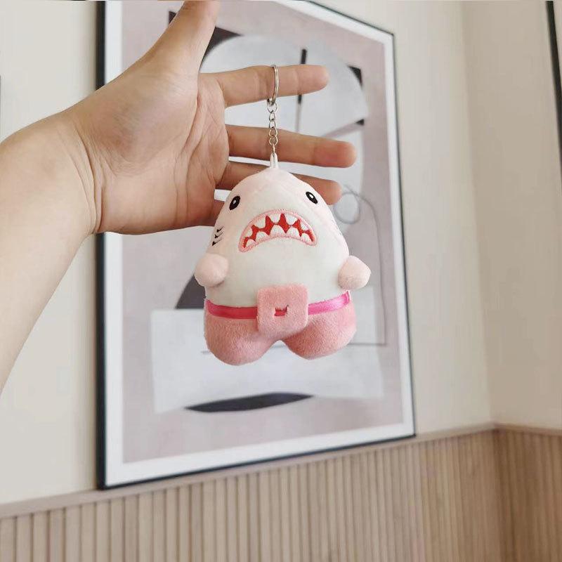 

Shark Cartoon Adorable Plush Keychain Cute Soft Toy For Backpack Keys And StyleA