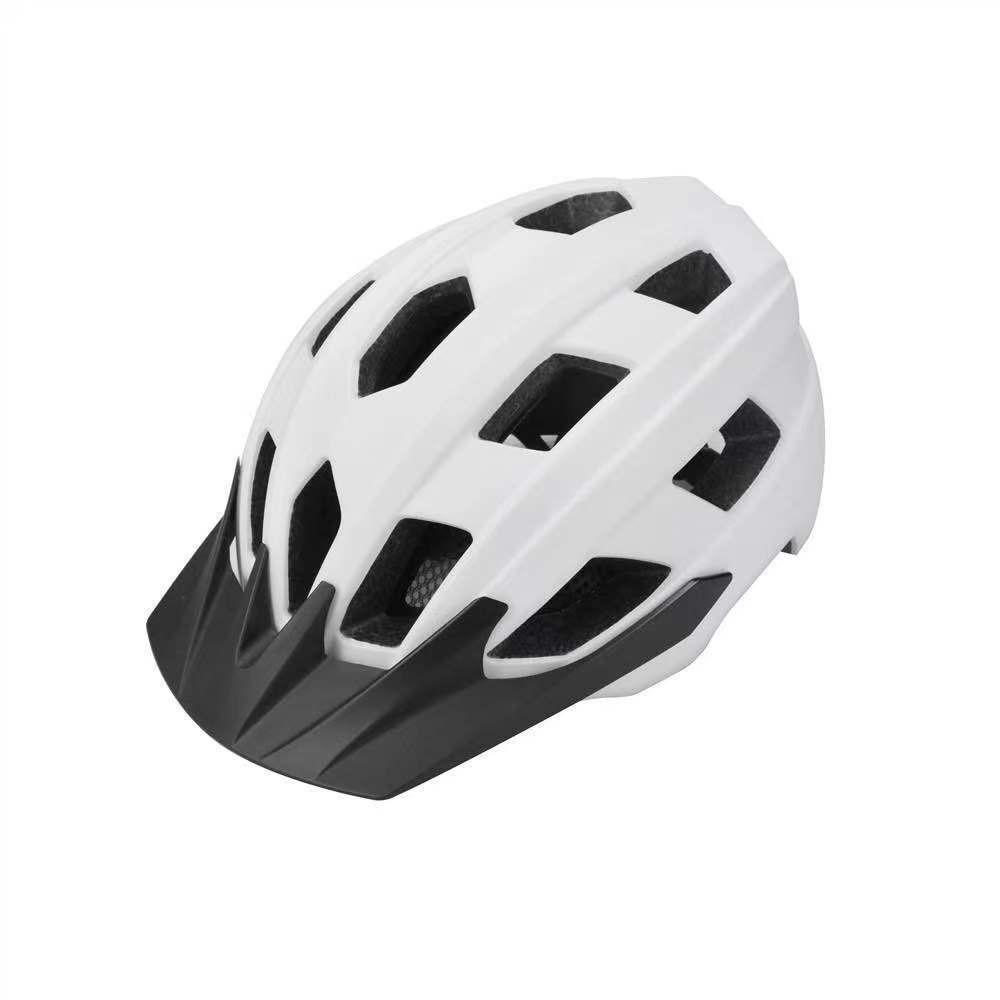 Casque de vélo pour hommes et femmes, forme intégrée avec lumière et visière, casque de cyclisme sur route et de montagne