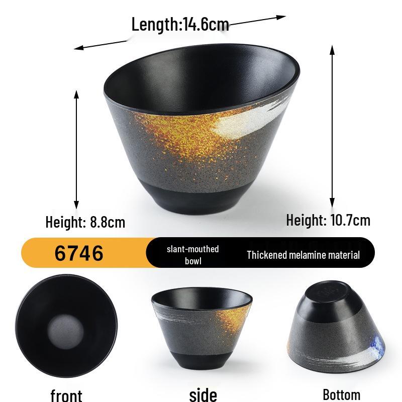 Japanese Retro Melamine Rectangular Plate for Hot Pot, Sushi, Yakiniku, and Barbecue