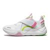 Li Ning Kids Sports Trend Shock Absorption Rebound Breathable Low Top Casual Shoes Men Casual Shoes White Pink YKCU128-2