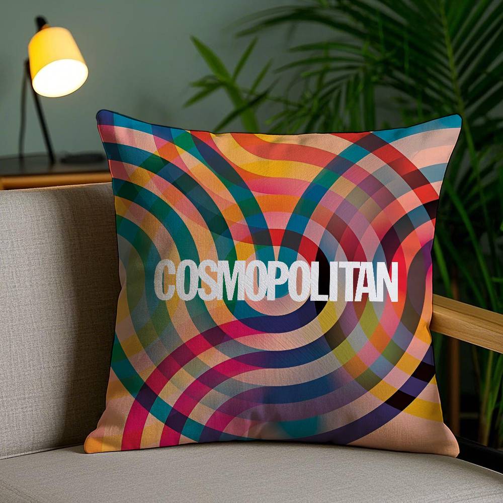 Female-oriented Style Cosmopolitan Pillow Case Anti-dustmite Pillowcase Invisible zipper silky short plush Sofa cushion cover