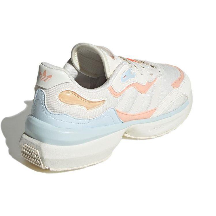 Adidas Originals Zentic Fabric Retro Fashion Durable Low-Top Lifestyle Sneakers Women Sneakers White Blue Pink GW4428