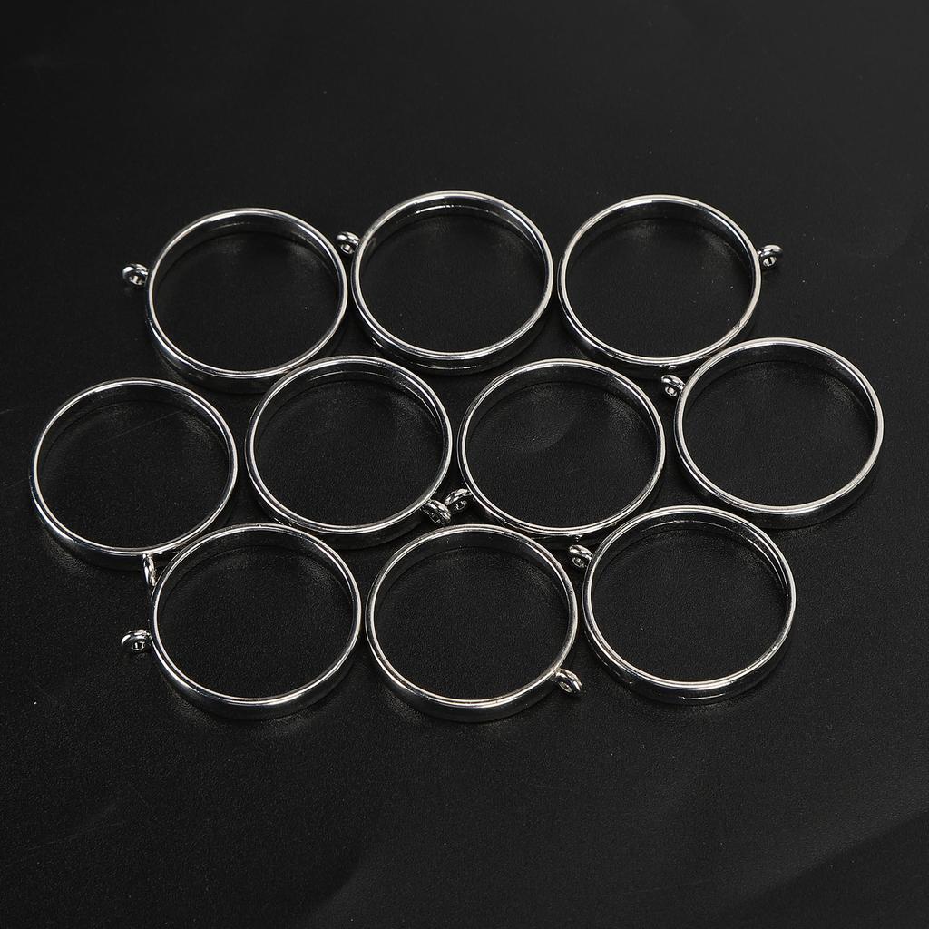 10PCS Round Hollow Frame Pendants for   Jewelry Making Findings Crafting Supplies