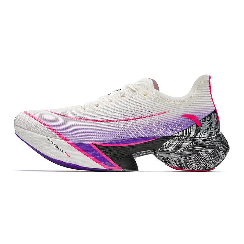 New Anta C10 Pro Slip Resistant Breathable Low Top Casual Running Shoes Women's White Purple Pink 122445574-6