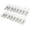 User-friendly 20x Stainless Steel Clothes Pegs With Excellent Arc Design For Secure Hanging And Drying