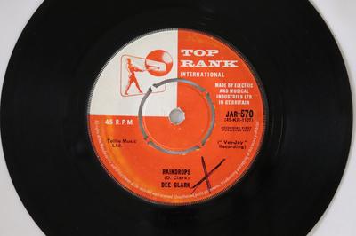7-Zoll Schallplatte DEE CLARK - Raindrops / I Want To Love You JAR570 Top Rank Intern 1961 UK Rock Gebraucht