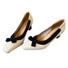 Retro High-heeled Shoes with Thin Heels, Soft Leather, Square Toe, Single Shoe, Women's Shoes