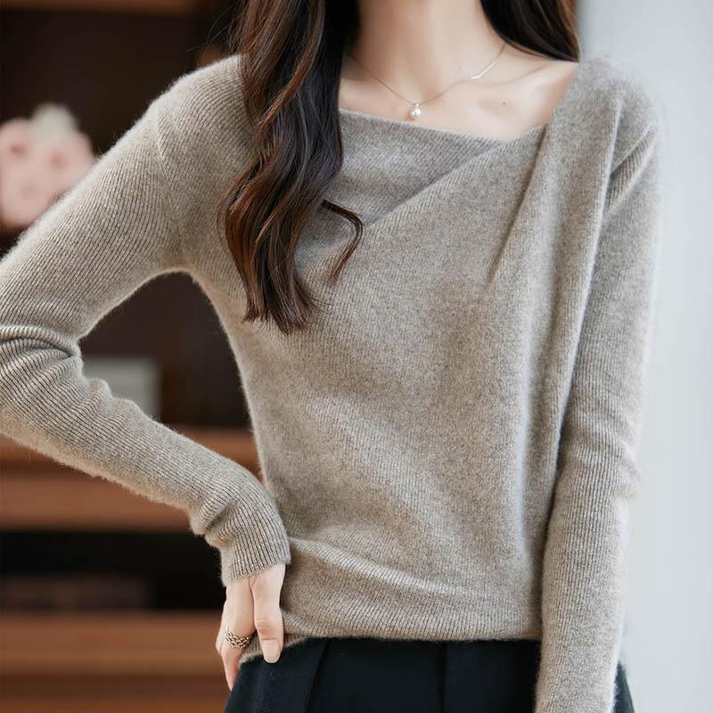 Women Sweater 100% Wool MODERN NEW SAGA Knit Pullover Thick Winter Jumpers Female Knit Tops
