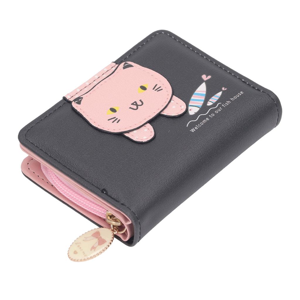 Female Korean Version Small PU Leather Coin Purse Student Cute Animal Change Bag Zipper Foldable