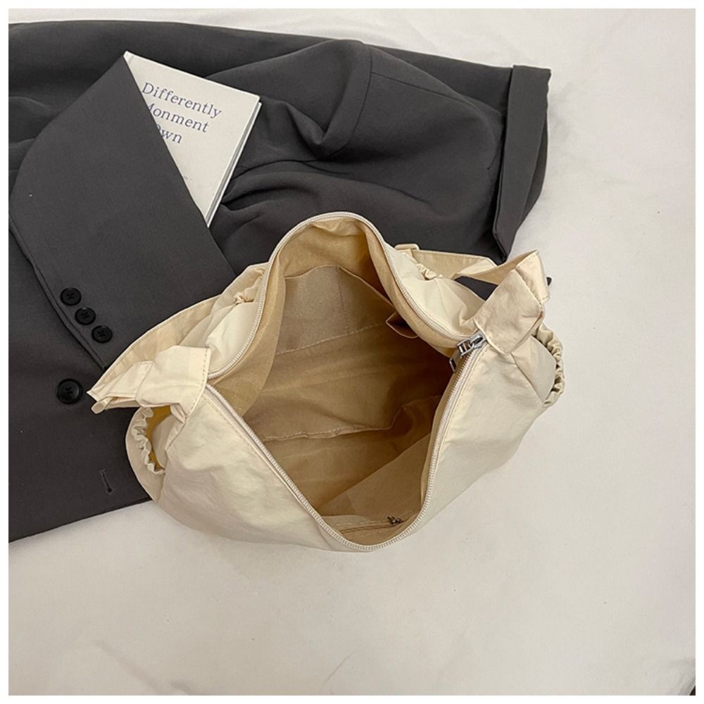 Pleated Crossbody Bag Handbag Drawstring Bag Casual Nylon Shoulder Bag  Outdoor