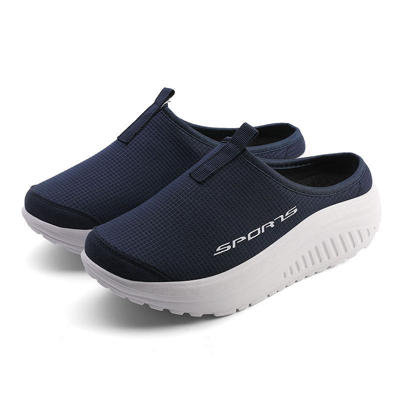 Trendy Unisex Half Slippers Breathable Outdoor Women's Casual Walking Loafers With Arch Support Comfort Platform Shoes Anti-slip
