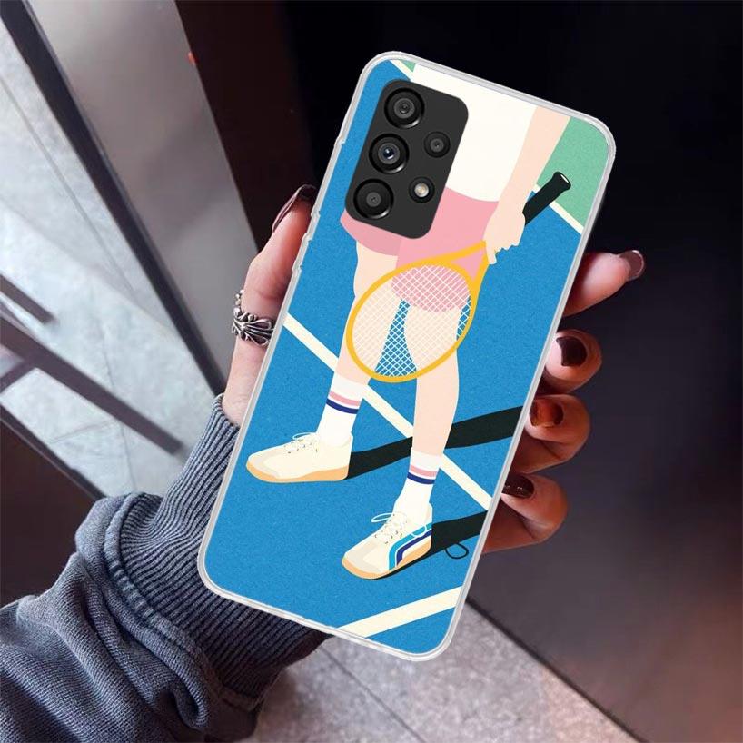 Tennis Sport Phone Case For Samsung Galaxy A12 A52S A42 A32 A22 A51 A50 Note 20 Ultra 10 S10 Plus A71 A70 A31 A30 A10S Galaxy A1