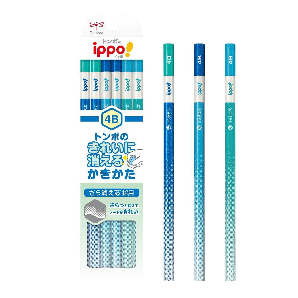 Tombow Pencil 4B Erasable Writing Pencils Erasing 1 Dozen Blue (Smooth Lead) KB-KSKM01-4B синий