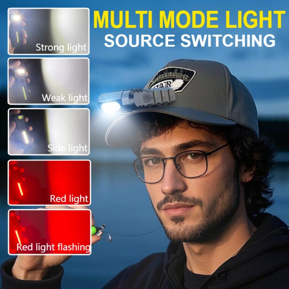 Ultra Bright LED Flashlight USB Rechargeable EDC Pocket Torch with 180°  Rotating Head Mini Magnetic Outdoor Emergency Work Lamp