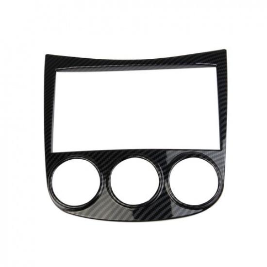 Carbon Fiber Style Central Control A/C Adjust Panel Cover Trim For Nissan 370Z