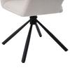 Swivel, Sherpa Fabric, Set of 2, With Armrests, Modern and Simple, Dining Chair, White