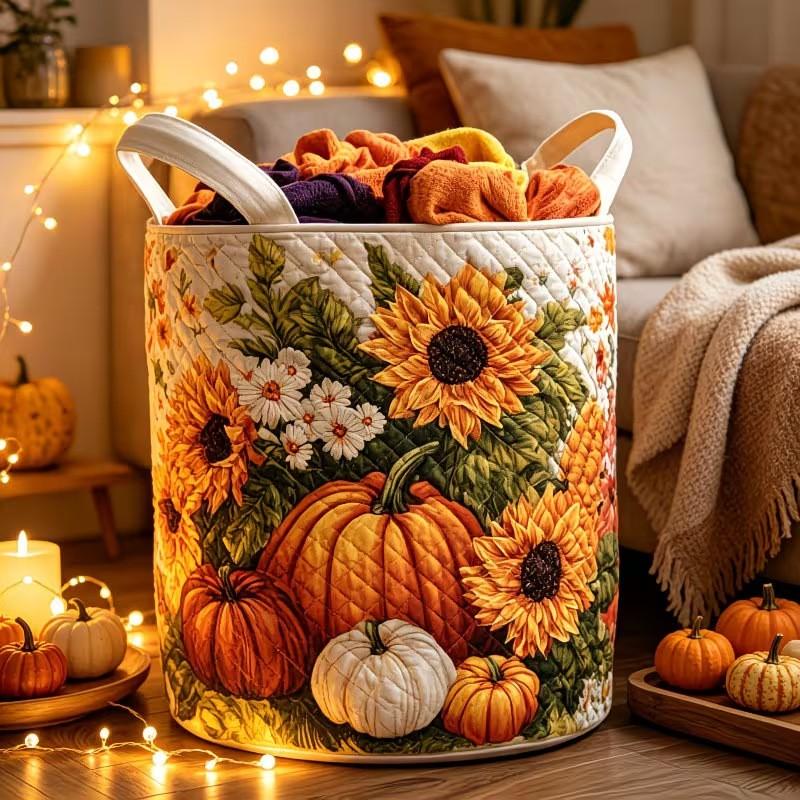 Halloween Quilted Cotton Laundry Basket Storage Organizer Home