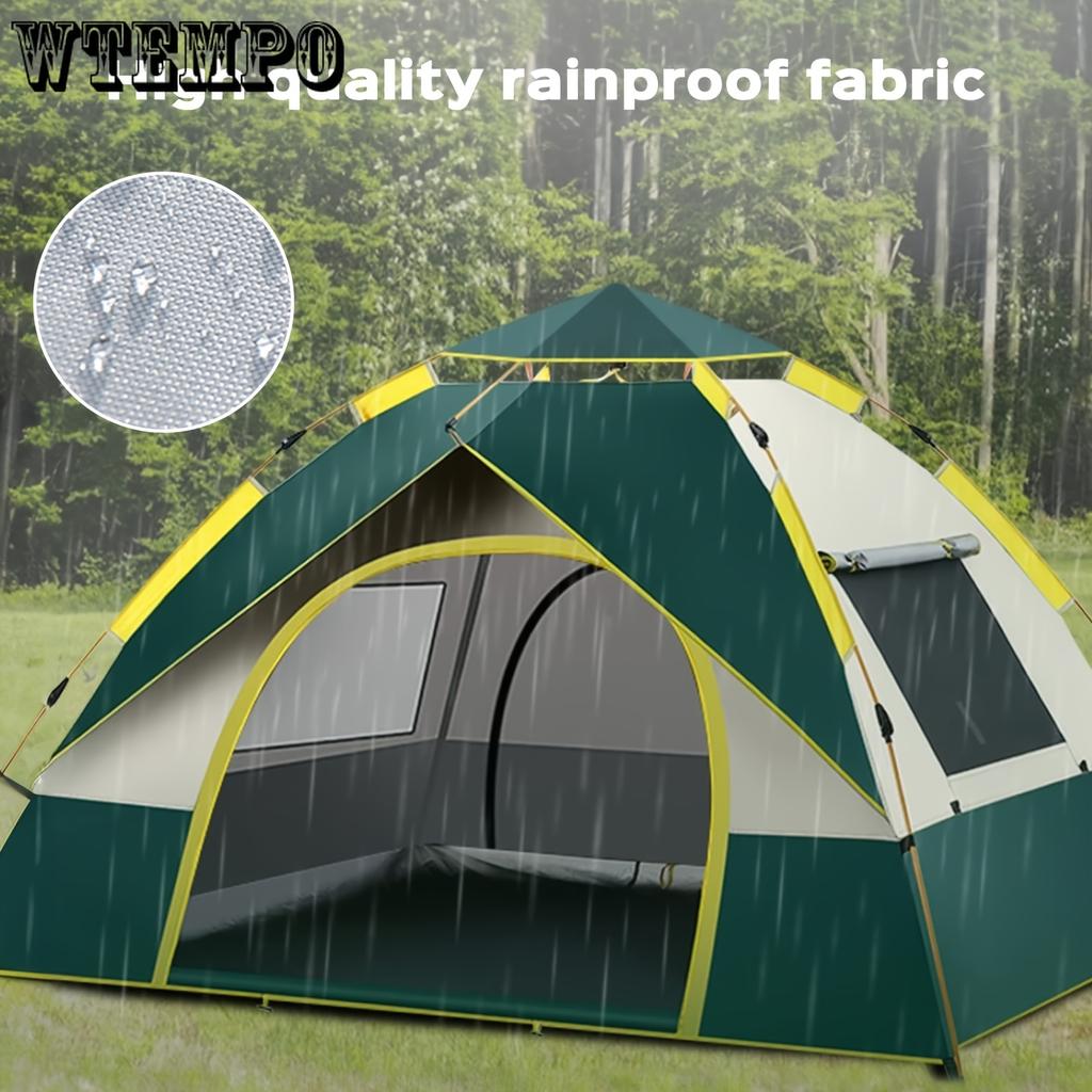 Fully Automatic Quick Opening Camping Tent, Dual Doors And Windows For Superior Ventilation, Waterproof Windproof Tent, Lightweight And Portable